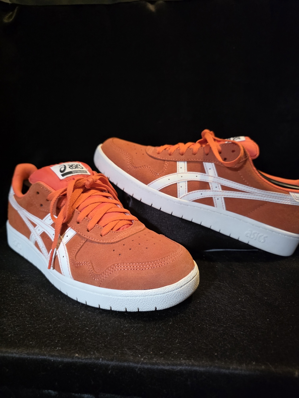 ASICS Skateboarding Orange Suede Low-Top Sneakers Mens 10